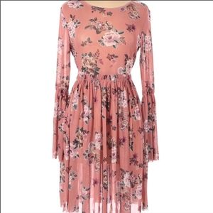 Pink floral dress